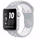 Curea iUni compatibila cu Apple Watch 1/2/3/4/5/6/7, 40mm, Silicon Sport, Argintiu/Alb